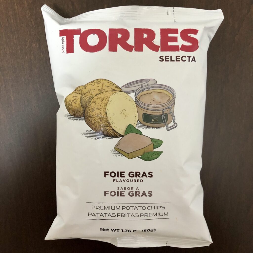 「TORRES（トーレス）　ポテトチップス　フォアグラ味」の袋の表面